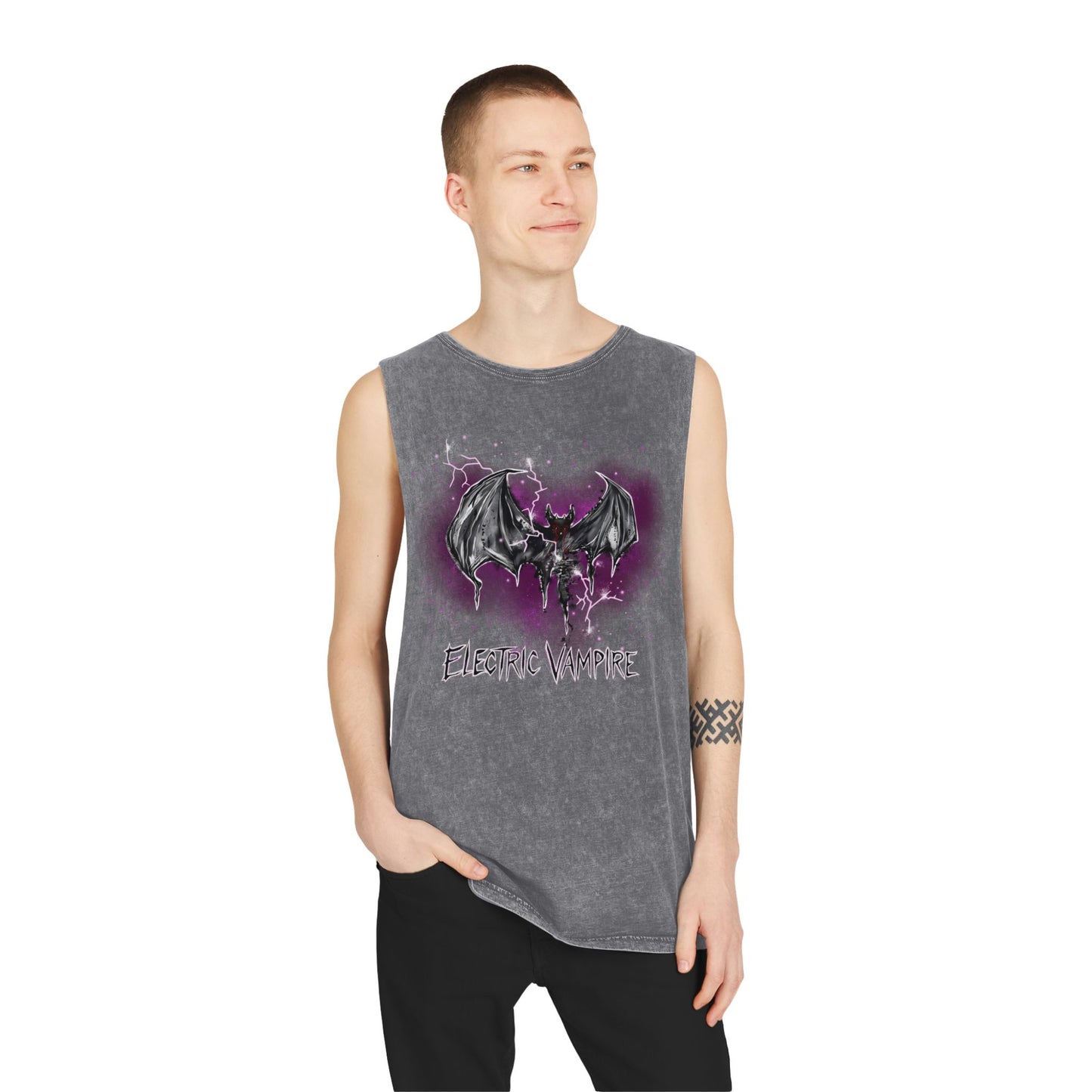 Electric Vampire Stonewash Tank Top - Limited Edition